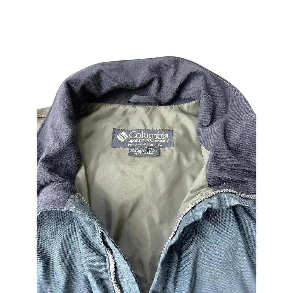 Vintage 90s Columbia Convert Jacket Men's XL Taiwan Gray Tan Snowboard Ski